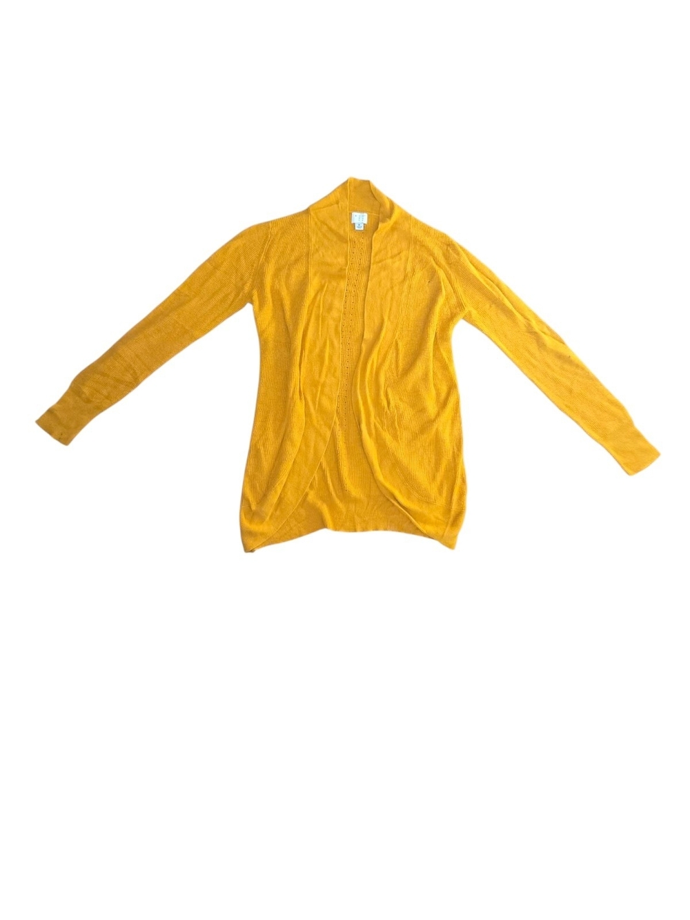 a new day Mustard Yellow Open-Front Cardigan - Women's Medium